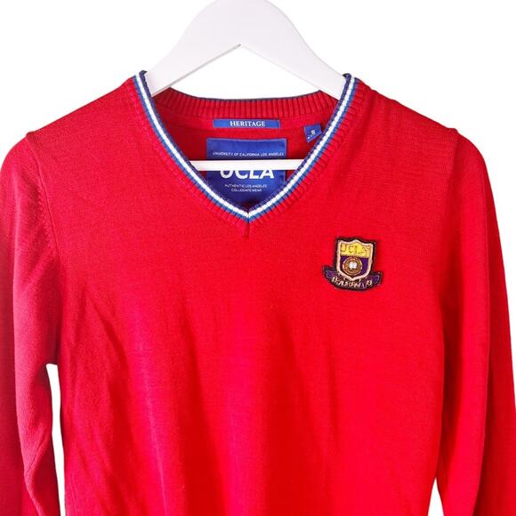 UCLA Vintage Collegiate V Neck‎ Sweater - Picture 2 of 8